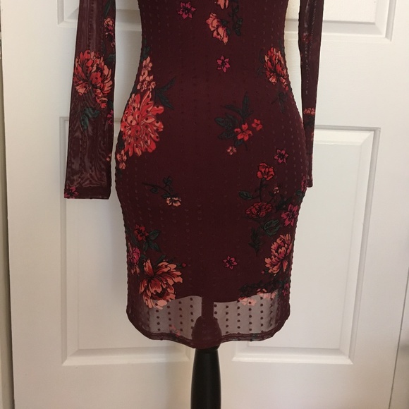 NWT! Price Drop! Floral Print-Dot Mesh Dress w/ Mask! - Picture 6 of 14